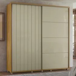 Guarda Roupa Casal 230cm Com 2 Portas Verbena Opala/Cumaru Z10 - Mpoze