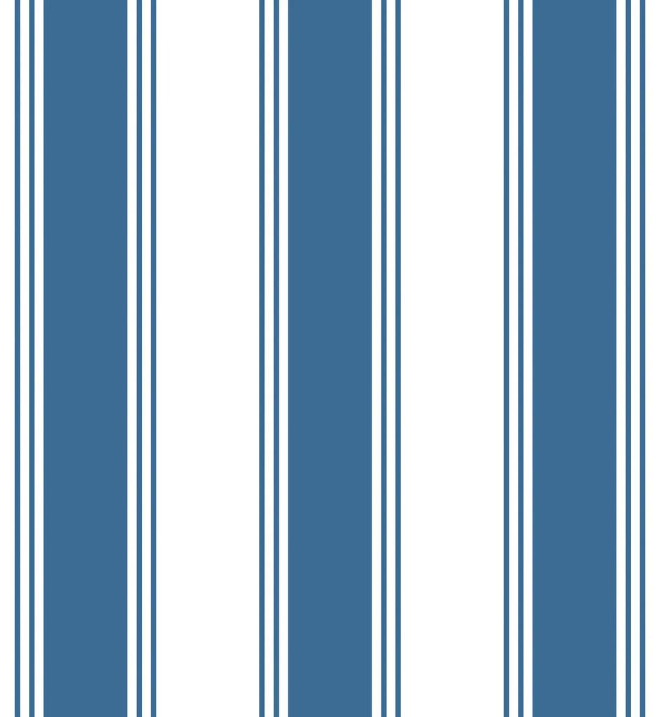 Papel de Parede listrado azul e branco