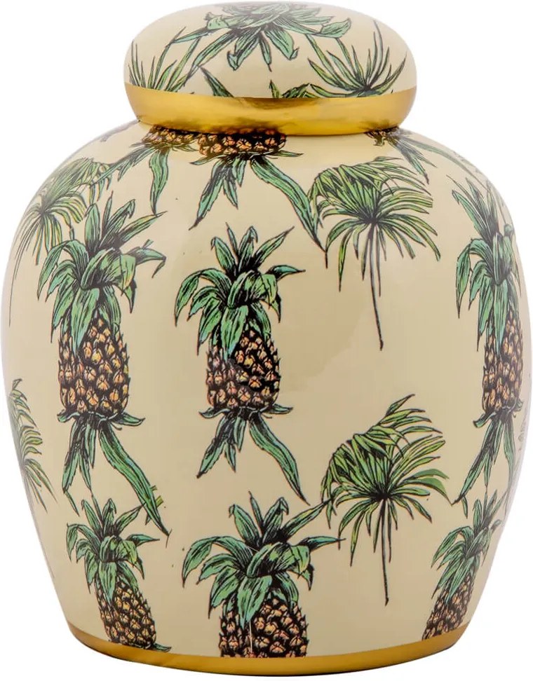 Vaso Decorativo de Porcelana Havaí P - Linha Pineapple