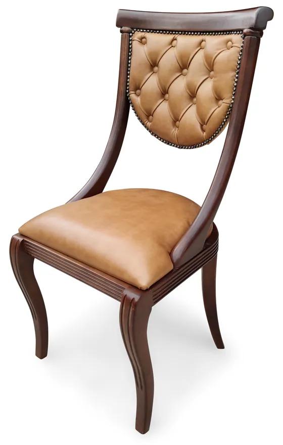 Cadeira Viena Estofada Madeira Maciça Design Italiano