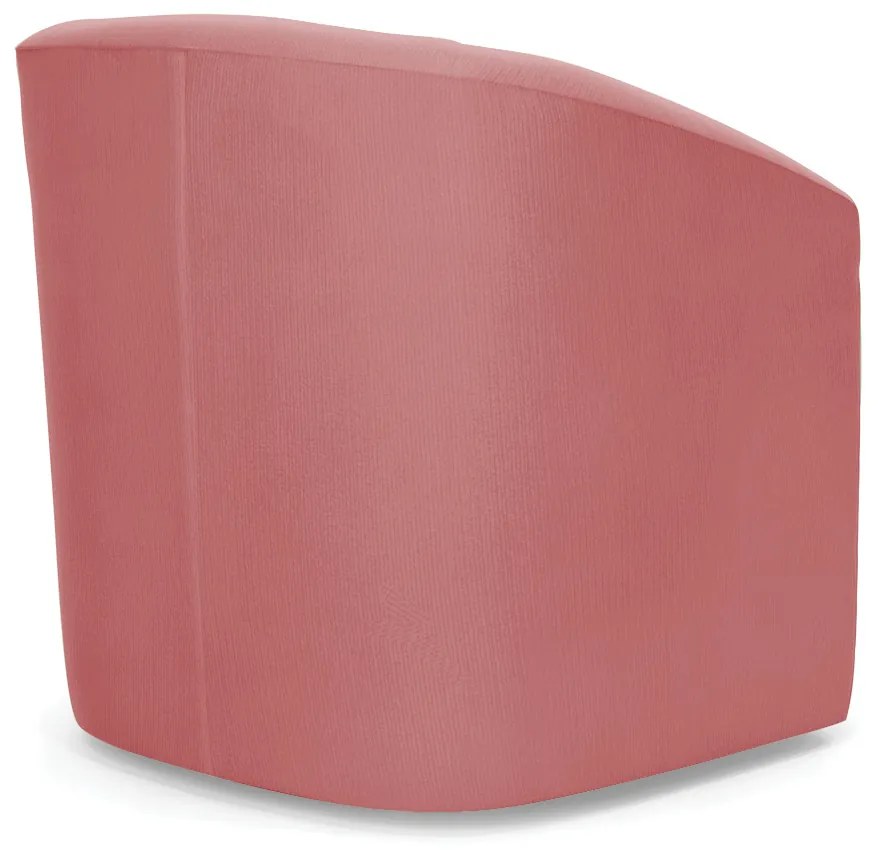 Poltrona Decorativa Base Giratória Stella Max Suede D03 - D'Rossi - Rose