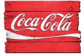 Placa Decorativa em MDF Ripado Coca Cola