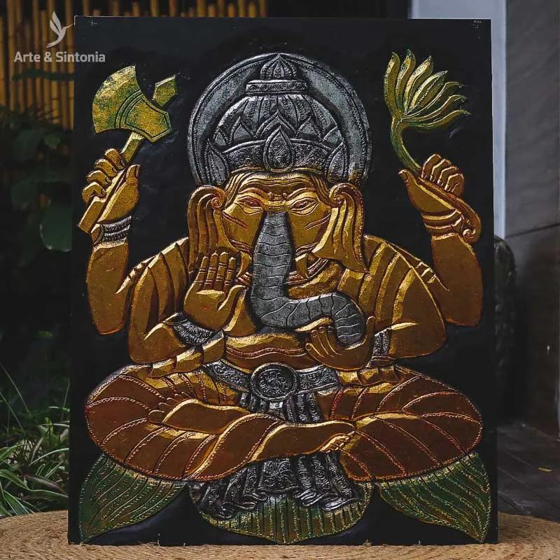 Painel Ganesh em Madeira | Bali
