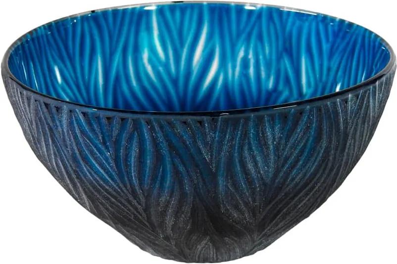 Vaso Decorativo em Vidro na Cor Azul - 15x29cm