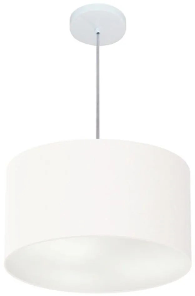 Lustre Pendente Cilíndrico Vivare Md-4019 Cúpula em Tecido 40x21cm - Bivolt