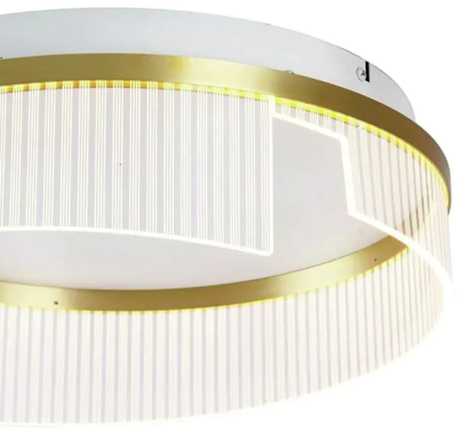 Plafon Lumina Ø40X13Cm Led 24W 3000K Bivolt Dourado - Usina Imports Ui...