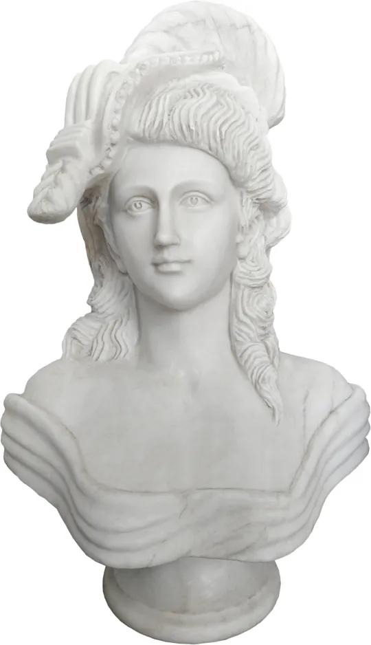 Busto em Mármore Carrara 50x36x20 Cm