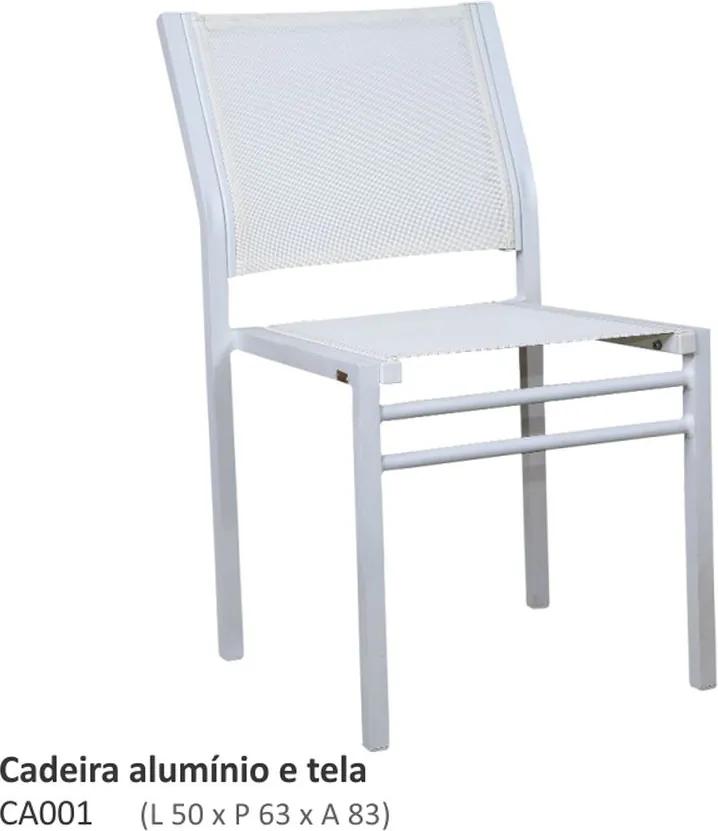 Cadeira Venture em Alumínio e Sling L50cm x P63cm x A83cm