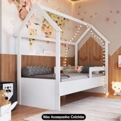 Cama Infantil Montessoriana Casinha Infix C06 Branco - Mpozenato