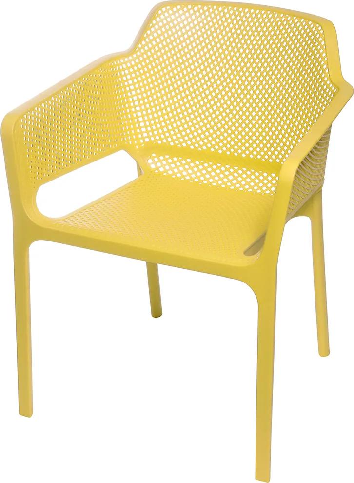 Cadeira Vega Upper Com Braço – Amarela