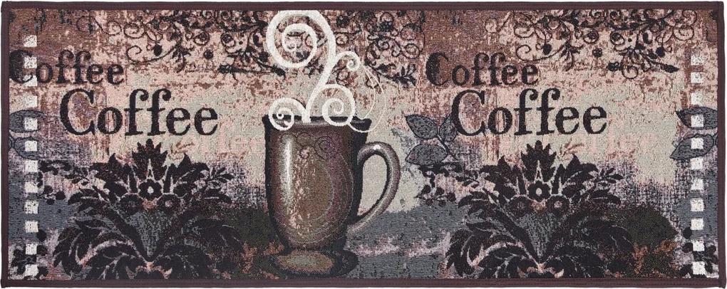 Passadeira de Cozinha Jacquard 45cm x 1,15m Coffee - Tessi