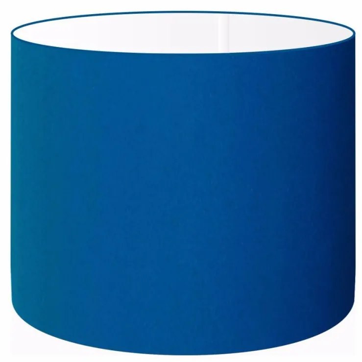 Cúpula em Tecido Cilindrica Abajur Luminária Cp-4146 40x30cm Azul Marinho