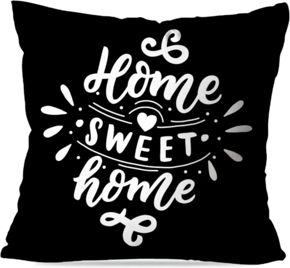 Almofada Love Decor Avulsa decorativa Home Sweet Home Preto