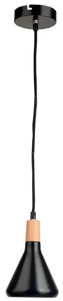 Pendente Metal Madeira Horn - PRETO