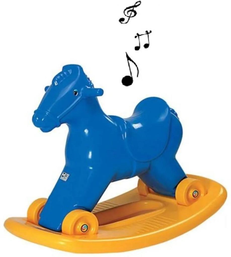 Cavalinho Balanço e Andador com Som Azul Alpha Brinquedos
