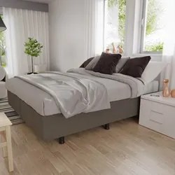 Base Box para Cama Casal Queen 158x198cm Bipartido Liz S05 Suede Borda