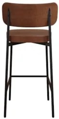 Banqueta Alta Bar Estofada Kit 4 Ella M25 Sintético Marrom - Mpozenato
