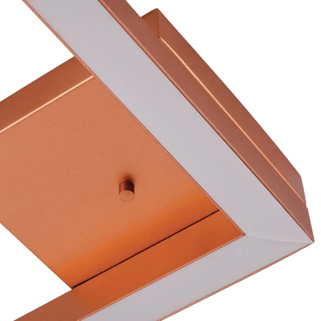 Plafon Poly 41X41Cm Led 32,8W Bivolt | Usina 19260/41 (OC-M - Ocre Metálico, 3000k)