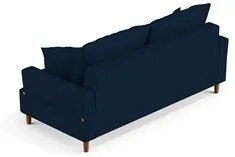 Sofá Living 2 Lugares 160cm com Almofadas Veras D05 Suede Azul - Mpoze