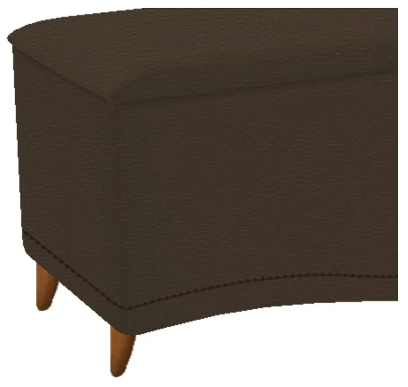 Calçadeira Estofada Yasmim 140 cm Casal Corano Marrom - ADJ Decor