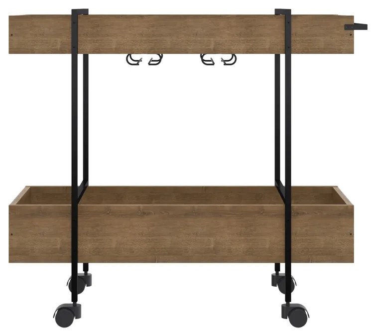 Bar Adega com Rodizios Selento Vermont - Wood Prime TS 34254