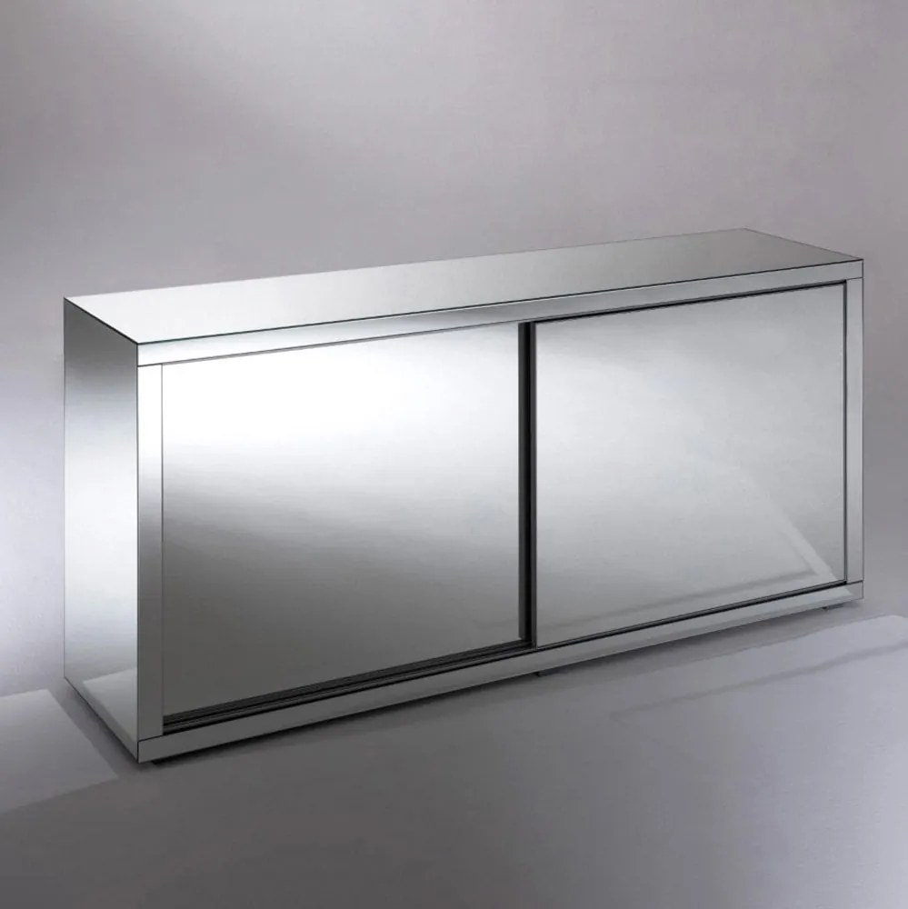 Buffet Hydee Espelhado 2 Portas de Correr Design Contemporâneo