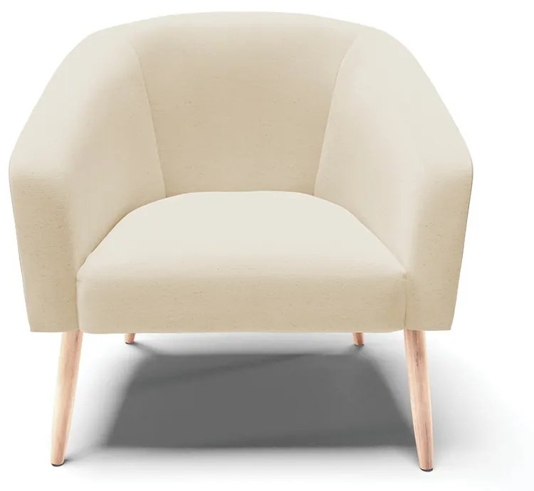 Poltrona Decorativa Pé Palito Natural Stella Linho D03 - D'Rossi - A19 Bege