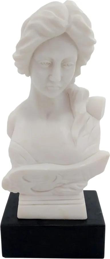 Busto em Mármore Carrara 27x11x09 Cm