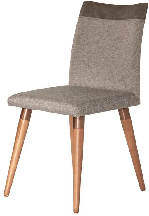 Cadeira de Jantar Moderní Linho Bege Médio - Wood Prime PV 32665