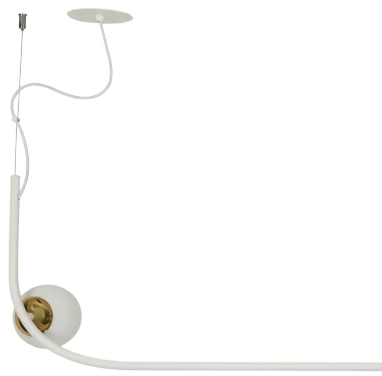 Pendente Astral 45X159X30Cm 8Xg9 Globo Ø12Cm - Usina 16941/8 (DR-M Dourado Metálico, FOSCO)