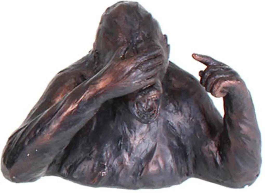 Escultura Udecor Gorila Cego Marrom