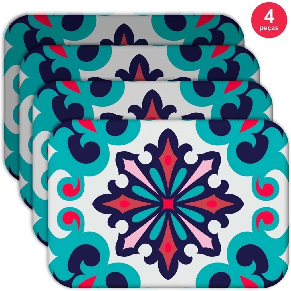 Jogo Americano Love Decor  Wevans Mandala Color Kit Com 4 Pçs