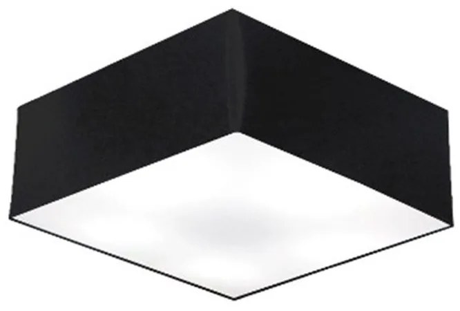 Plafon Para Dormitório Quadrado SD-3001 Cúpula Cor Preto