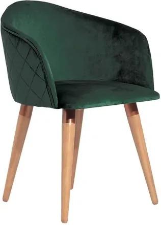 Cadeira de Jantar Galli Veludo Verde Cobre - Wood Prime PV 32731