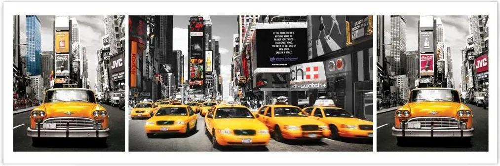 Poster Táxi Amarelo De New York 158x53cm Com/sem Moldura