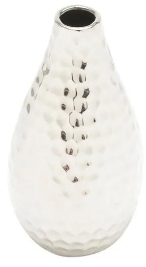 Vaso De Cerâmica Prateado 8x14cm 60418 Royal