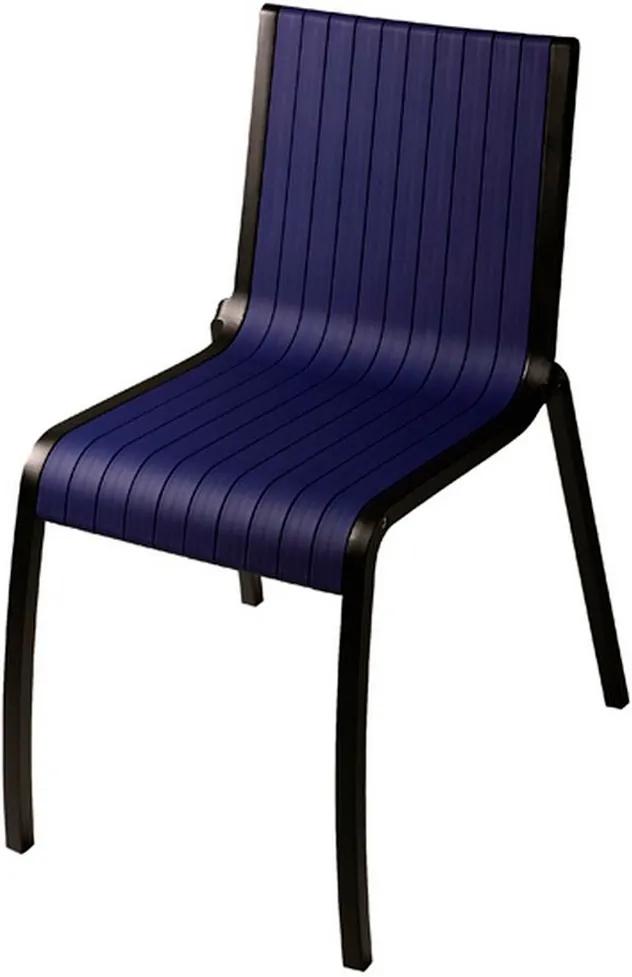 Cadeira Milan de PVC sem Braço Azul
