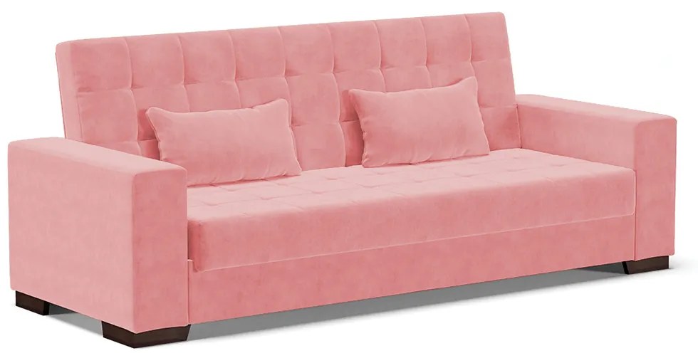 Sofá Cama Casal 3 Lugares 210cm Lisboa Suede  D03 - D'Rossi - Rose