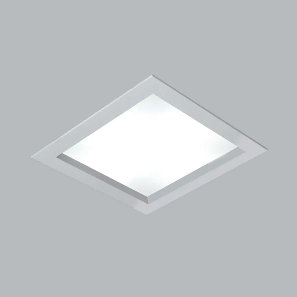 Luminária De Embutir Magnum Quadrado 32X32X10Cm 3L E27 | Usina 3600/32 (BT - Branco Texturizado)