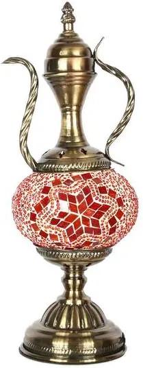 Abajur  Ânfora com Mosaico Vermelho 38cm