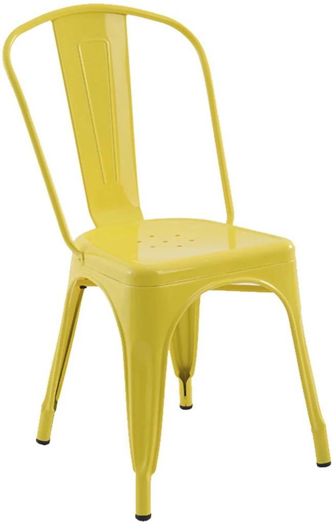 Cadeira Iron Sem Braços Amarela Rivatti