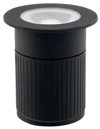 Embutido Solo Led Aluminio Preto 5w 3000k Ip67