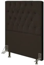 Cabeceira Cama Box Solteiro 90cm Diamante Suede Marrom Z51 - Mpozenato