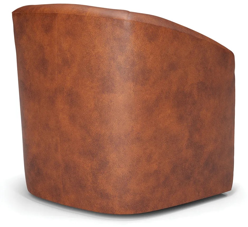 Poltrona Decorativa Base Giratória Stella Max Sintético PU D03 - D'Rossi - Nozes