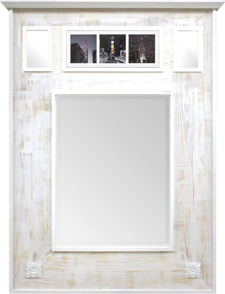 Espelho Rústico Branco Provençal Espelho Com Quadro New York