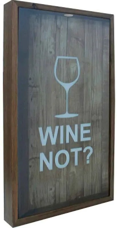 Quadro Porta Rolhas de Vinho Wine Not