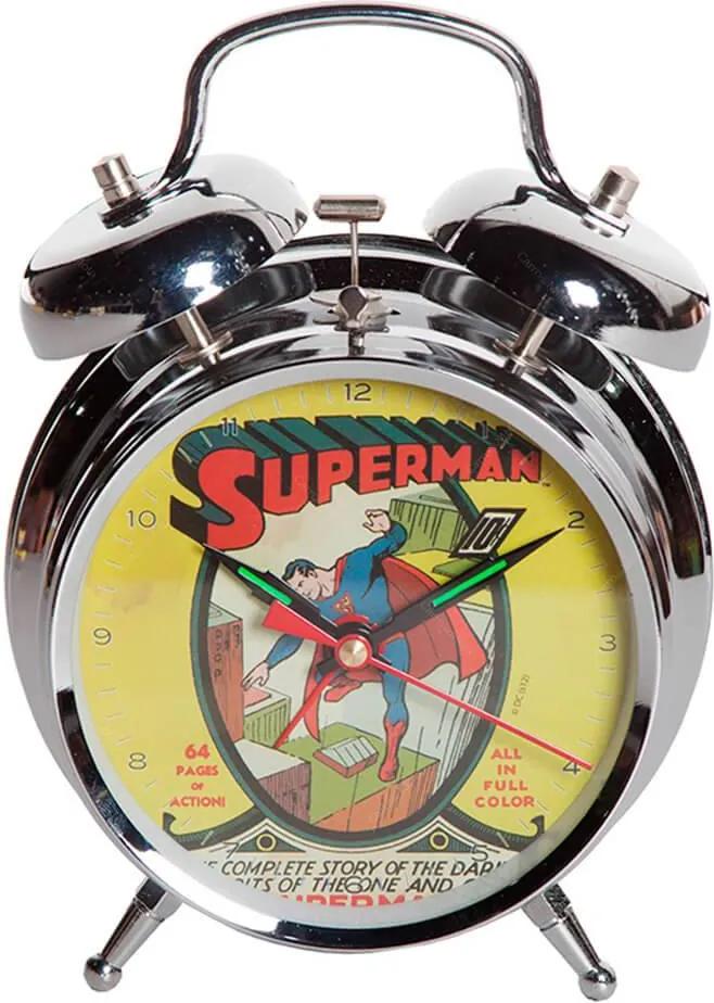 Relógio de Mesa DC Comics Superman Cover em Metal - Urban - 16x11,5 cm