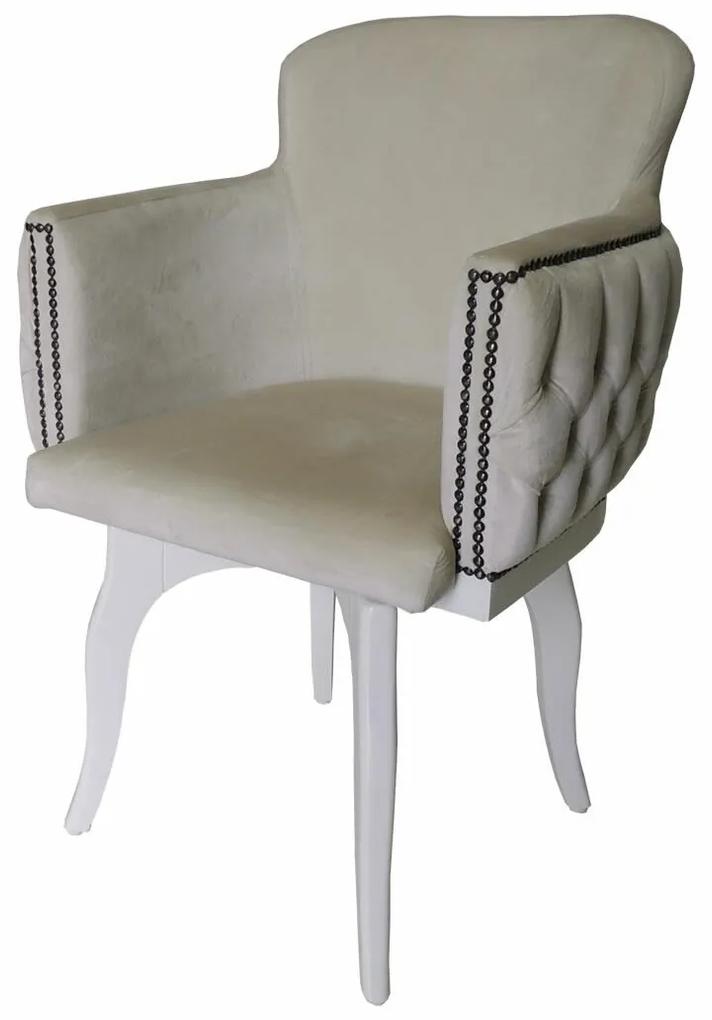 Cadeira Giratória New Pure com capitonê - Branco Provençal Kleiner Schein