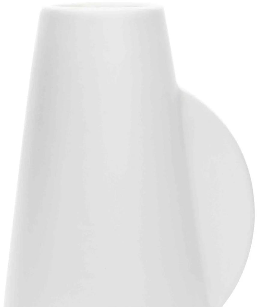 Vaso Decorativo em Cerâmica Branco 24,5x13x13 cm - D'Rossi