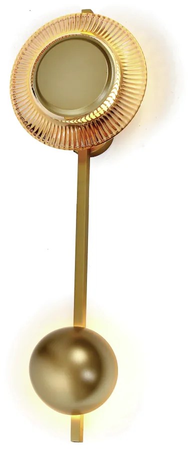 Arandela Sunflower Vertical Ø19X10X60Cm 01Xled 5,5W 2700K Metal Alumín... (ROSE FOSCO / COBRE BRILHO, 220v)